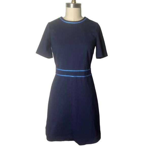 Draper James Navy Blue Short Sleeve Ponte Dress Small - Picture 1 of 5
